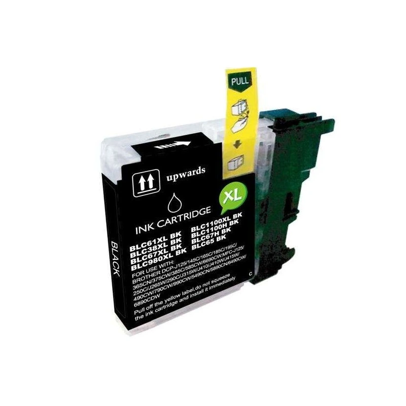 BULK - Brother LC980XL/LC1100XL/LC985XL Black Generic Ink Cartridge - Replaces LC980BK/LC1100BK/LC985BK