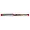 Pilot Stylo Plume V-Pen Silver - Jetable - Encre Liquide - Pointe en Acier - Trait de 0.5mm - Coloris Rouge