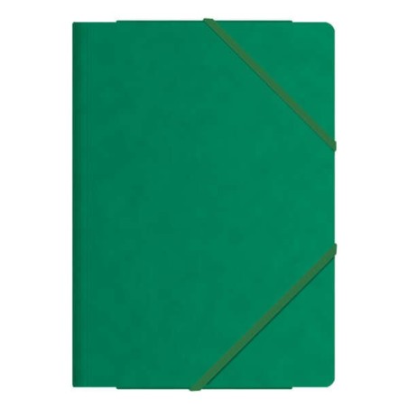 Dohe Elastic Folders with Three Flaps - Folio Size - Premium Quality Card - Laminated - Flat Elastic Closure