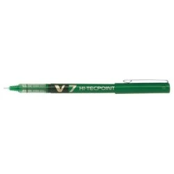 Pilot Stylo à Bille à Encre Liquide V7 HI-Tecpoint Rollerball - Pointe Fine Aiguille 0.7mm - Tracé 0.5mm - Couleur Vert