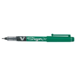 Pilot Marcador de Ponta Fina V-Sign Pen - Ponta Fina de 2mm - Traço de 0,6mm - Cor Verde