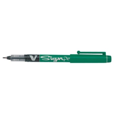 Pilot Marcador de Ponta Fina V-Sign Pen - Ponta Fina de 2mm - Traço de 0,6mm - Cor Verde