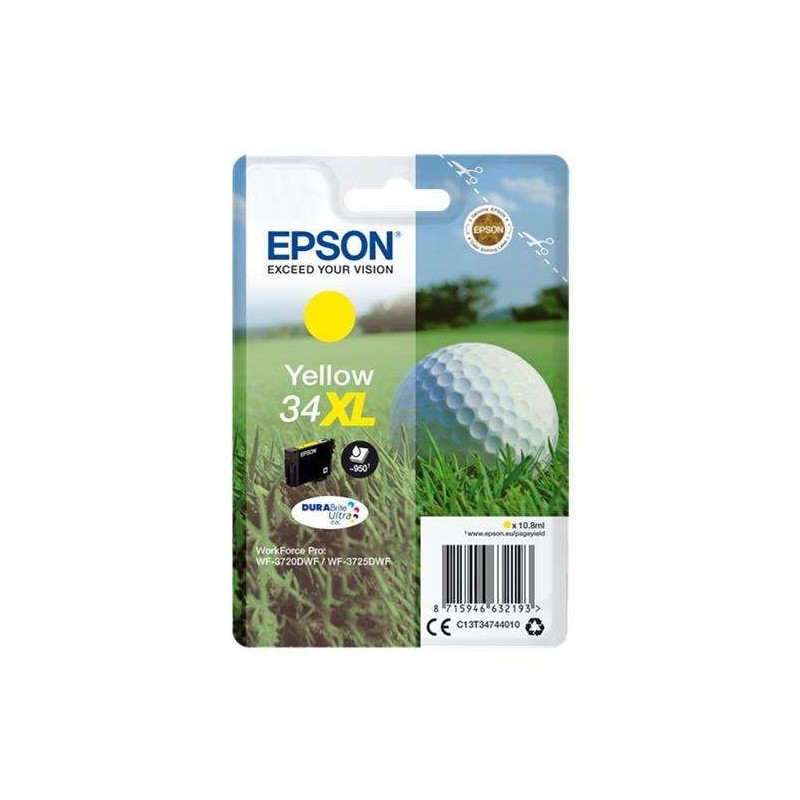 Epson T3474 (34XL) Jaune Cartouche d'encre Original - C13T34744010