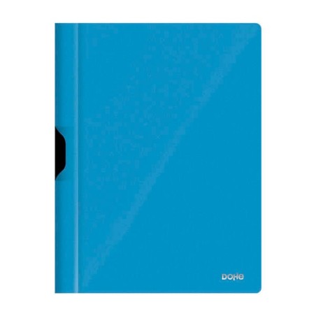 Dohe Dossier with Metal Clip - A4 Size - Made of 350 Micron Opaque Polypropylene - Blue