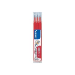 Pilot Lot de 3 Recharges pour Frixion Ball / Frixion Clicker - Encre Gel Effaçable - Pointe Bille 0.7mm - Trait 0.4mm - Couleur