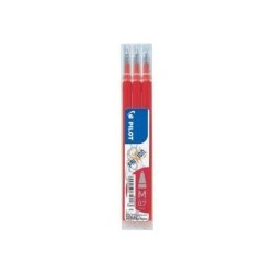 Pilot Pack de 3 Recargas para Frixion Ball / Frixion Clicker - Tinta Gel Apagável - Ponta de Esfera 0.7mm - Traço 0.4mm - Cor