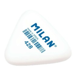 Milan 428 Gomme Triangulaire Épaisse - Type Mie de Pain - Caoutchouc Synthétique - Couleur Blanc