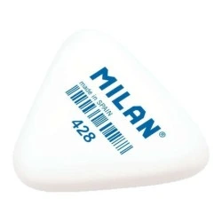 Milan 428 Gomme Triangulaire Épaisse - Type Mie de Pain - Caoutchouc Synthétique - Couleur Blanc