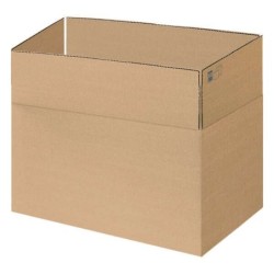 Dohe Boîtes d'Emballage à 4 Rabats - Dimensions 600x400x290mm - Carton Cannelé de 3mm - Résistant et Durable - Idéal pour