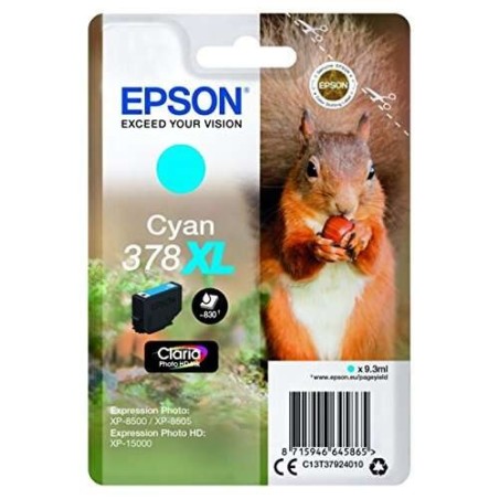 Epson 378XL Cyan Cartouche d'encre Original - C13T37924010