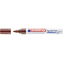 Edding 750 Marcador Permanente - Ponta Redonda - Traço entre 2 e 4 mm. - Tinta Opaca - Secagem Rápida - Cor Castanho
