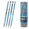 ErichKrause Aquamarine Crayon Graphite avec Gomme - Mine HB - Corps Rond - Plastique - Prise en Main Ergonomique - Couleurs