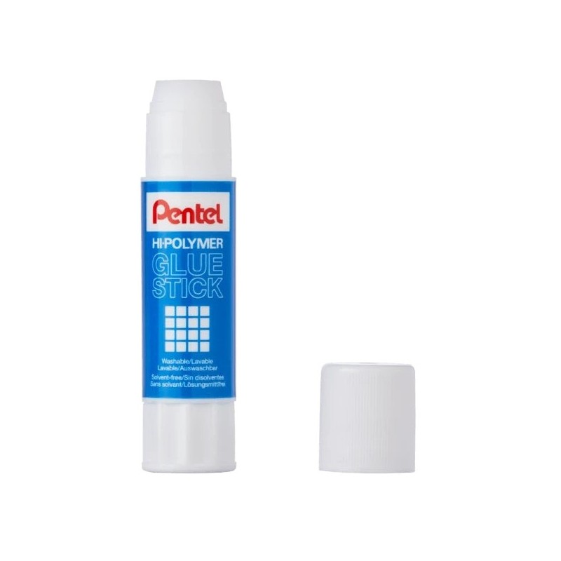 Pentel Hi-Polymer Colle en Bâton 25gr - Application Facile - Idéale pour le Bureau, la Maison et l'École - Transparente