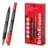 ErichKrause Double P-80 Marcador Permanente Duplo - Ponta Ogiva de 1.65mm - Ponta de Agulha de 0.45mm - Resistente à Água e à