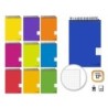 Golden Landscape Spiral Notebook 80 Sheets 60gsm 4x4 Squared - Size 12º - Assorted Colours