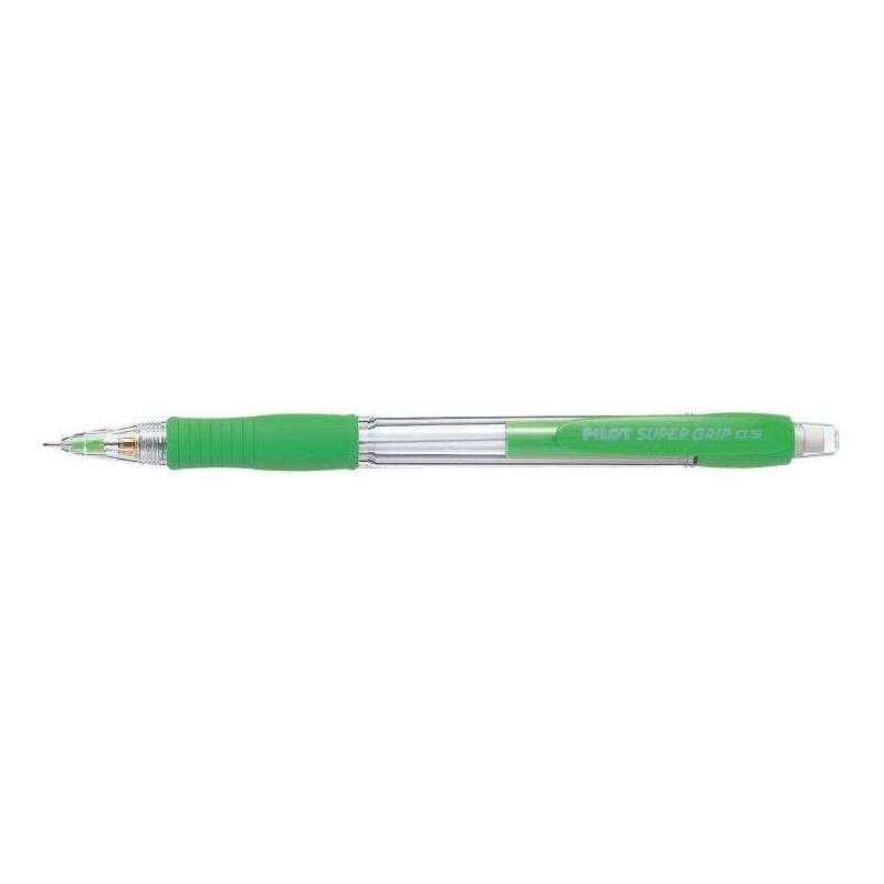Pilot Porte-mines SuperGrip H185 - Trait 0.5mm - Mine HB - Corps Vert Clair
