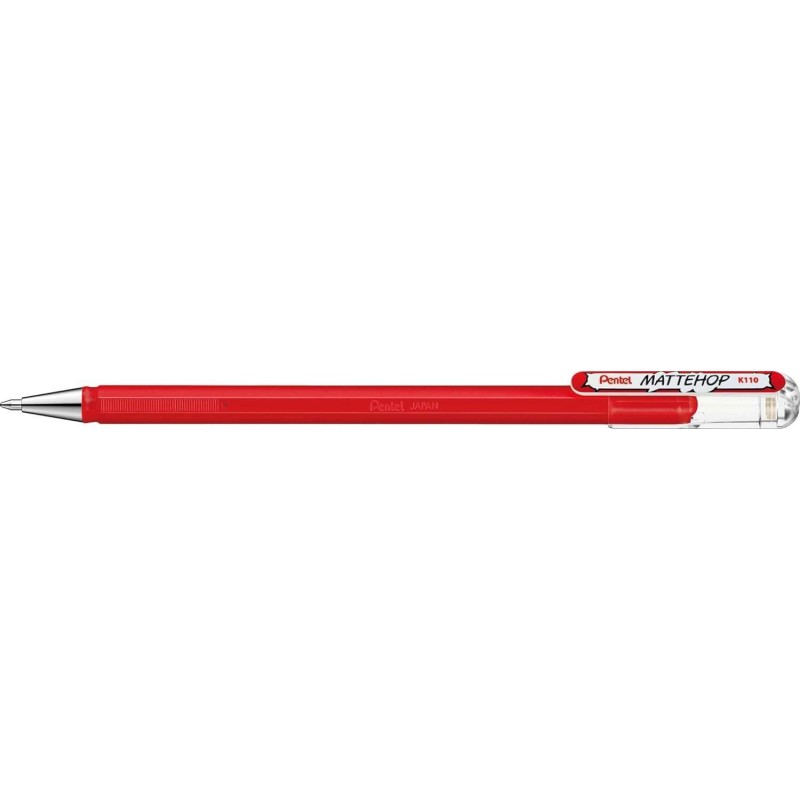 Pentel Mattehop Esferográfica - Ponta 1mm - Traço 0,5mm - Tinta de Gel Opaca - Fabricada com 55% de Materiais Reciclados - Cor