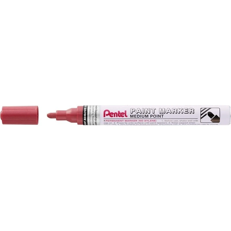 Pentel Paint Marker Marcador de Pintura - Punta Media 4.5mm - Permanente en todas las Superficies - Resistente a Luz y Agua