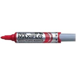 Pentel Maxiflo Marcador para Quadro Branco - Regulação do Fluxo de Tinta - Ponta Redonda - Largura de Linha 2,5mm - 50% de