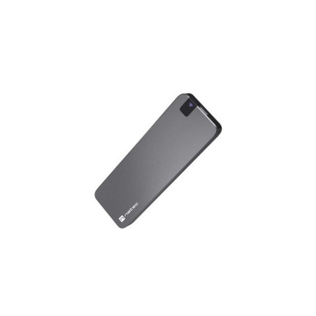 Natec Rhino M.2 Caixa Externa para Discos SSD M.2 - NVME/PCIe - USB-C 3.2 - Compatível com Discos de Até 10TB - Cor Alumínio
