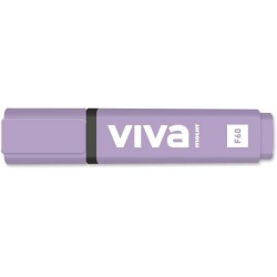 Molin Viva Surligneur Fluorescent - Tracé entre 1 et 5mm - Encre à Base d'Eau - Coloris Violet