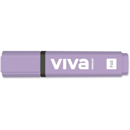 Molin Viva Surligneur Fluorescent - Tracé entre 1 et 5mm - Encre à Base d'Eau - Coloris Violet