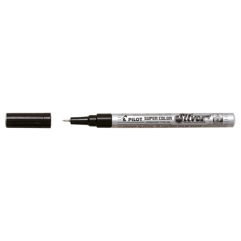 Pilot Super Color Marqueur Permanent Fin - Pointe de 1mm en Polyacétal - Encre très Dense et Opaque - Corps Métallique