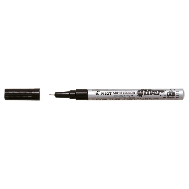 Pilot Super Color Rotulador Permanente Fino - Punta de 1mm de Poliacetal - Tinta muy Densa y Opaca - Cuerpo Metalico - Color