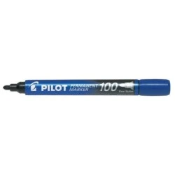 Pilot Marqueur Permanent 100 - Pointe Fine Ogive 4,5mm - Trait 1mm - Couleur Bleu