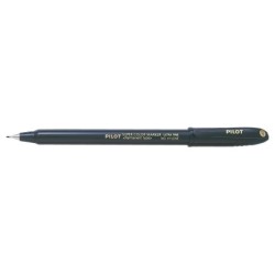 Pilot Super Color Rotulador Permanente Ultra Fino - Punta de Poliacetal 1mm - Libre de Xileno - Color Negro