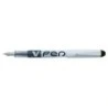 Pilot Pluma Estilografica V-Pen Desechable Tinta Liquida - Punta de Acero - Trazo de 0.5mm - Color Negro