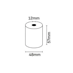 Oqonos Thermal Paper Roll 57x48x12mm, BPA Free, FSC