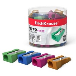 Erichkrause Ferro Color Taille-crayon en Aluminium avec Prise Ergonomique - Orifice de 8mm - Lame en Acier au Carbone