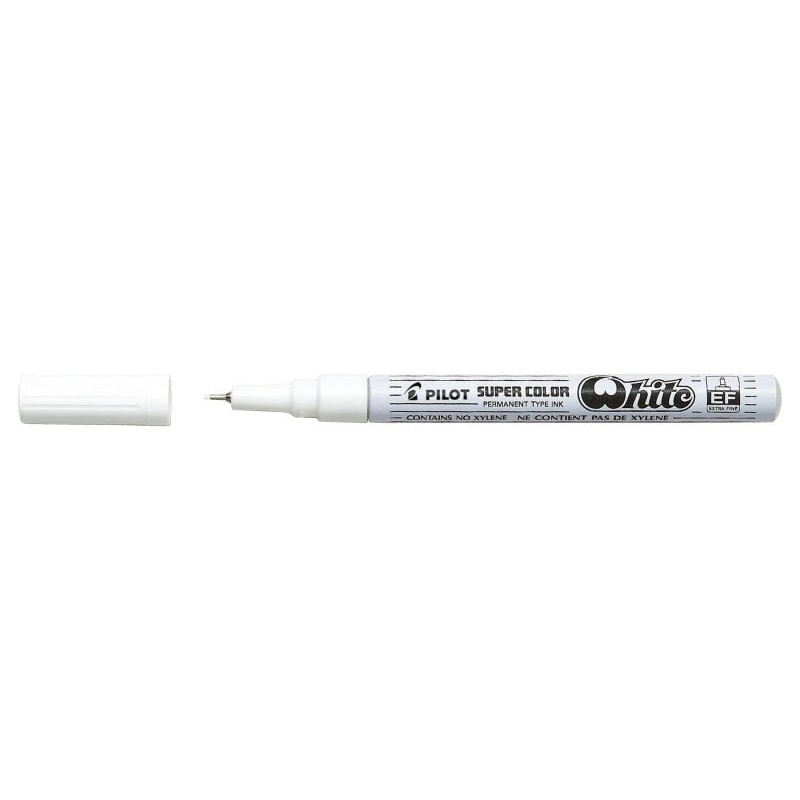 Pilot Super Color Marqueur Permanent Fin - Pointe de 1mm en Polyacétal - Encre très Dense et Opaque - Corps Métallique