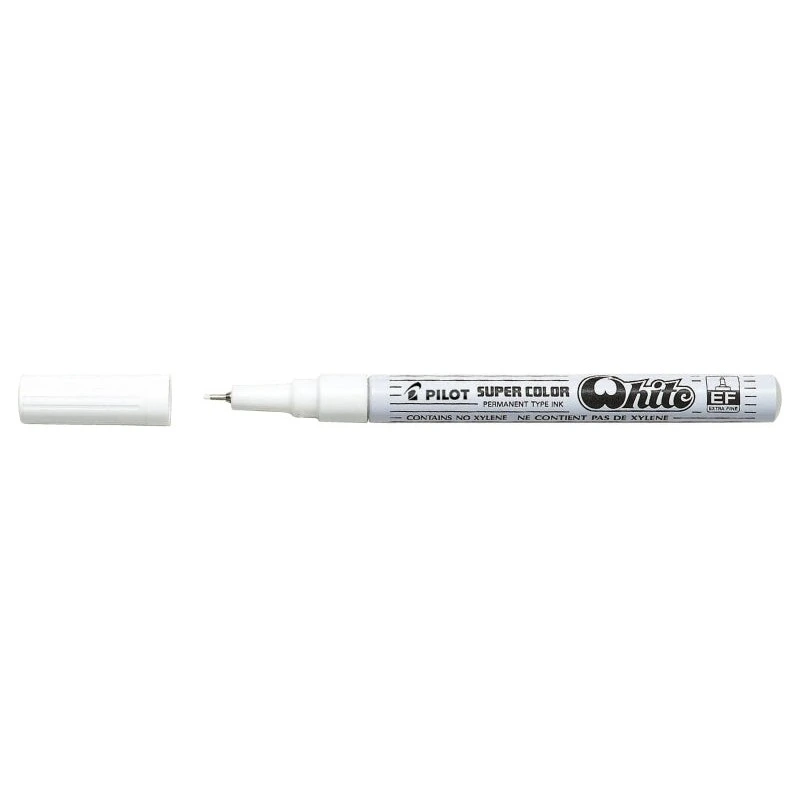 Pilot Super Color Marqueur Permanent Fin - Pointe de 1mm en Polyacétal - Encre très Dense et Opaque - Corps Métallique