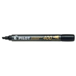 Pilot Marqueur Permanent 400 - Pointe Biseautée 4,5mm - Trait 4mm - Couleur Noir