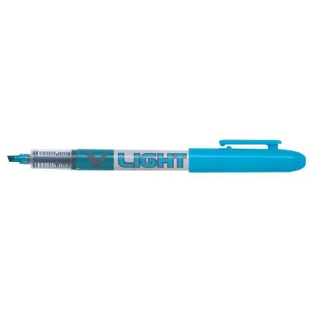 Pilot Marqueur Surligneur V-Light - Pointe Biseautée 3.60mm - Trait de 3.30mm - Couleur Bleu