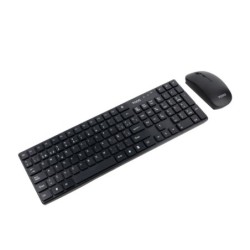Tooq TQKMW-3102-B Pack de Teclado Inalambrico - Disposicion QWERTY ES + Raton Inalambrico 1600dpi - Slim - 4 Botones - Uso
