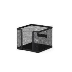 ErichKrause Compass Porte-bloc Mémo de Bureau - Maille Métallique - 99x99x80mm - Couleur Noir