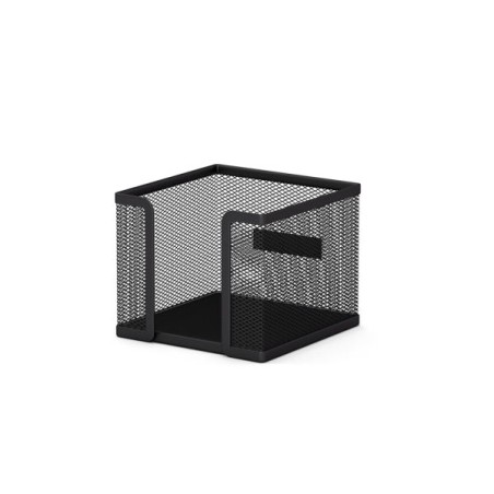 ErichKrause Compass Porte-bloc Mémo de Bureau - Maille Métallique - 99x99x80mm - Couleur Noir