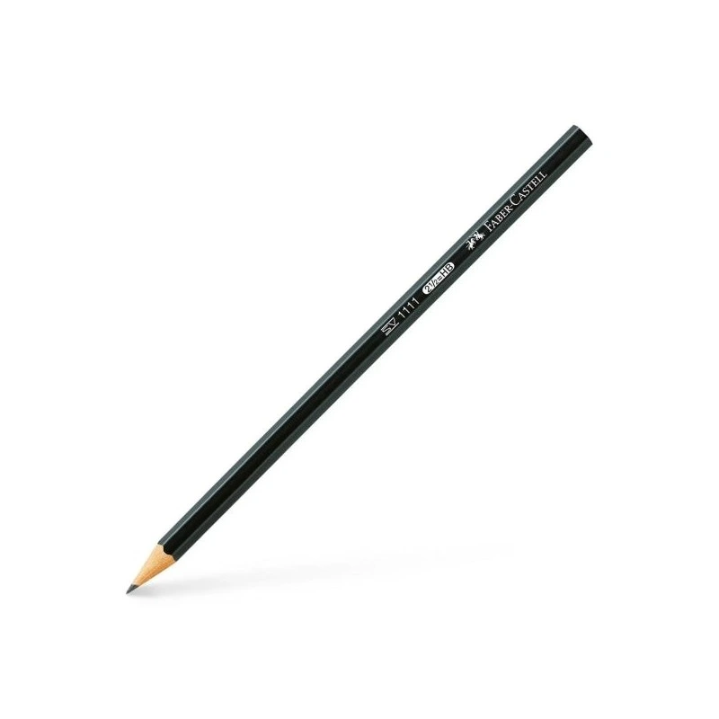 Faber-Castell Castell 1111 HB Graphite Pencil - Break-Resistant Lead - Black Finish Barrel