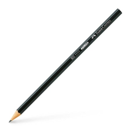 Faber-Castell Castell 1111 HB Graphite Pencil - Break-Resistant Lead - Black Finish Barrel