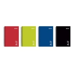 Enri Spiral School Planner - Catalan - Extra-Hard Cover - Quarto Format - Week to View - Glossy Finish - Assorted Colours