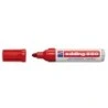 Edding 550 Permanent Marker - Round Tip - 3 to 4 mm Line - Refillable - Quick Drying - Red
