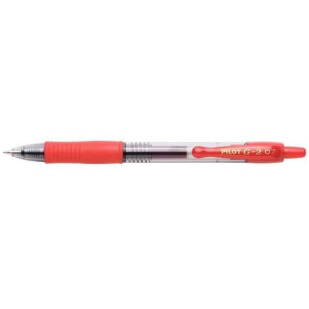 Pilot Boligrafo de Gel G2 Rollerball Retractil - Recargable - Punta de Bola Redonda 0.7mm - Trazo 0.32mm - Grip Ergonomico