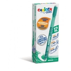 Carioca Oops Boligrafo Borrable - Tinta Termo Sensible - Empuñadura Ergonomica Triangular - Punta de Ø 0.7mm - Doble Goma