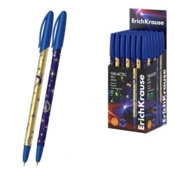 ErichKrause Neo Stick Galactic Boligrafo con Capuchon - Modelos Surtidos - Trazo 0.26mm - Tinta de Baja Viscosidad - Tapa