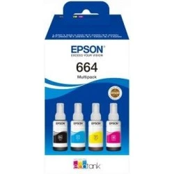 Epson 664 Pack of 4 Original Ink Bottles C13T664640