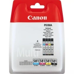 Canon CLI581 Pack of 4 Original Ink Cartridges - 2103C004/2103C007