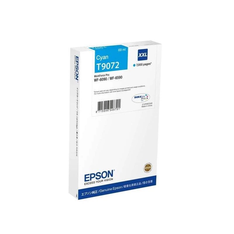 Epson T9072 Cyan Cartouche d'encre Original - C13T907240